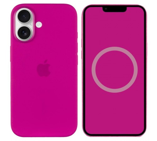 Чохол Silicone case (AAA) with Magsafe and Animation (button) для Apple iPhone 16 Plus (6.7") Fuchsia Чохол Silicone case (AAA) with Magsafe and Animation (button) для Apple iPhone 16 Plus (6.7") Fuchsia