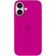 Чохол Silicone case (AAA) with Magsafe and Animation (button) для Apple iPhone 16 Plus (6.7") Fuchsia