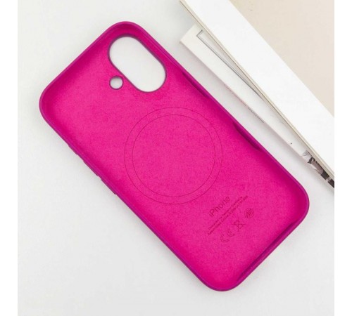 Чохол Silicone case (AAA) with Magsafe and Animation (button) для Apple iPhone 16 Plus (6.7") Fuchsia Чохол Silicone case (AAA) with Magsafe and Animation (button) для Apple iPhone 16 Plus (6.7") Fuchsia