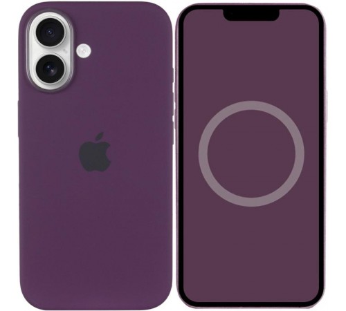 Чохол Silicone case (AAA) with Magsafe and Animation (button) для Apple iPhone 16 Plus (6.7") Plum Чохол Silicone case (AAA) with Magsafe and Animation (button) для Apple iPhone 16 Plus (6.7") Plum