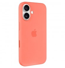 Чохол Silicone case (AAA) with Magsafe and Animation (button) для Apple iPhone 16 Plus (6.7") Tangerine