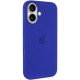 Чохол Silicone case (AAA) with Magsafe and Animation (button) для Apple iPhone 16 Plus (6.7") Ultramarine