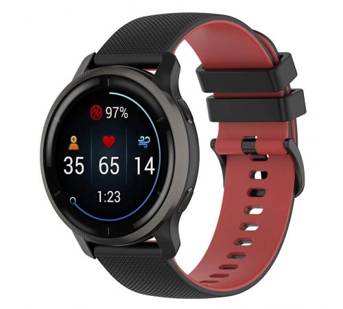 Ремінець Ribby для Smart Watch 22mm Black / Red