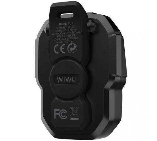 Bluetooth Колонка WiWU SPK-001 Buddy Fun with Magnetic Clip Black