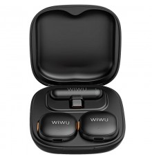 Петличний бездротовий мікрофон WiWU Wi-WM006 AI Adaptive Noise Reduction Type-C Black
