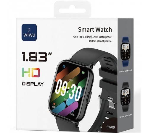 Смарт-годинник WiWU SW09 Smart sports watch (call version) Black