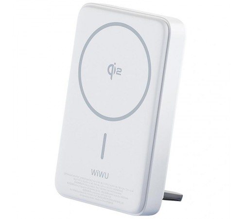 Портативний ЗП Power Bank WIWU Wi-P031 Magnetic з БЗП Qi2 30W 10000 mAh White