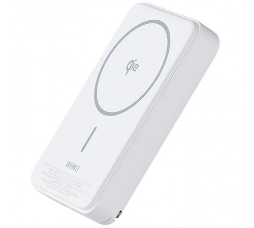Портативний ЗП Power Bank WIWU Wi-P031 Magnetic з БЗП Qi2 30W 10000 mAh White