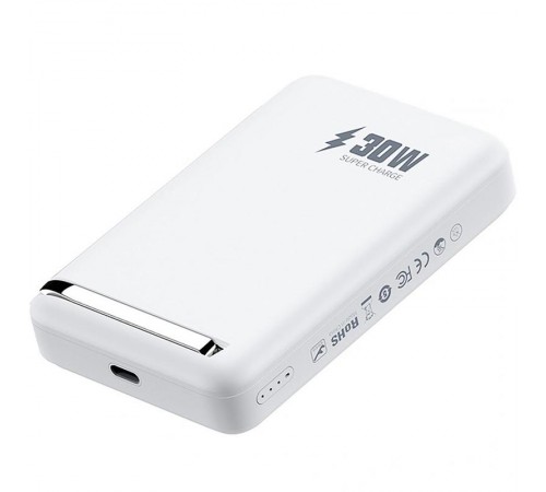 Портативний ЗП Power Bank WIWU Wi-P031 Magnetic з БЗП Qi2 30W 10000 mAh White