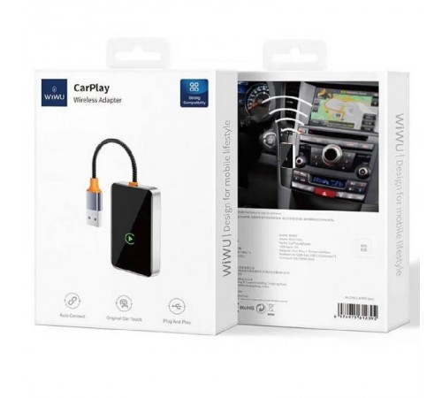 Адаптер WIWU Wi-CP002 car wireless CarPlay iOS Silver