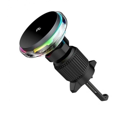 Автотримач з БЗП WIWU CH-324 Aurora Qi2 15W Black