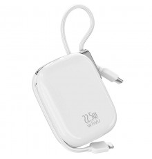 Портативний ЗП Power Bank WIWU MH136 Sugar 22.5W with cable 10000 mAh White