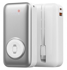 Портативний ЗП Power Bank WIWU Wi-P027 Elite 22.5W with cable 10000 mAh Silver