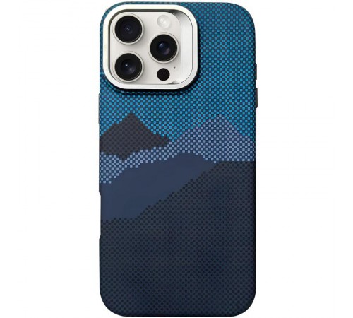 TPU чохол Pixel Craft with MagSafe для Apple iPhone 16 Pro (6.3") Mountain Blue