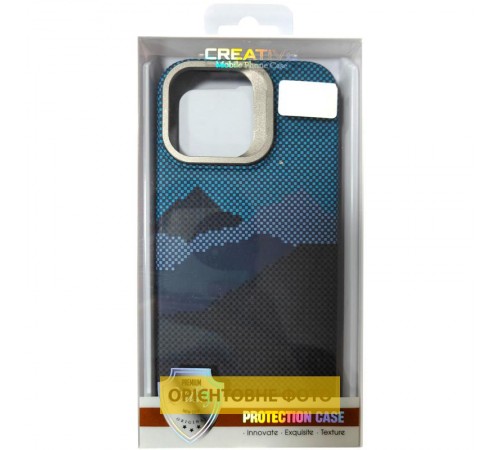 TPU чохол Pixel Craft with MagSafe для Apple iPhone 17 Pro (6.3") Mountain Blue