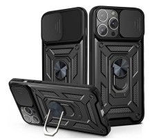 Чохол Ummi Camshield Serge Ring для Apple iPhone 12 Pro (6.1") Чорний