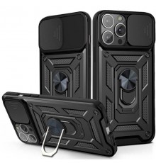 Чохол Ummi Camshield Serge Ring для Apple iPhone 12 Pro (6.1") Чорний