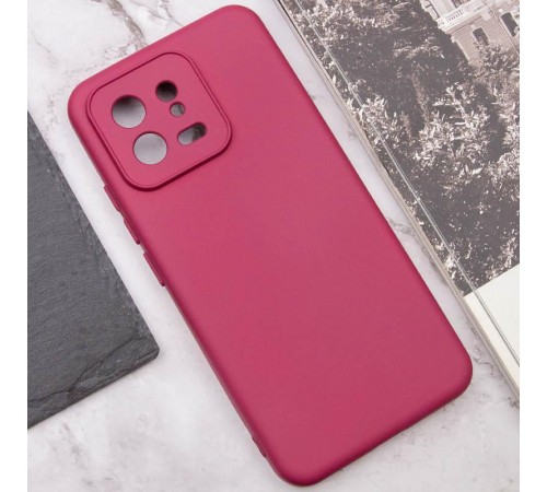 Чохол TPU GETMAN Liquid Silk Full Camera для Xiaomi 13 Бордовий / Marsala Чохол TPU GETMAN Liquid Silk Full Camera для Xiaomi 13 Бордовий / Marsala