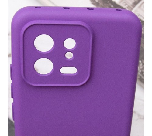 Чохол TPU GETMAN Liquid Silk Full Camera для Xiaomi 13 Фіолетовий / Purple Чохол TPU GETMAN Liquid Silk Full Camera для Xiaomi 13 Фіолетовий / Purple