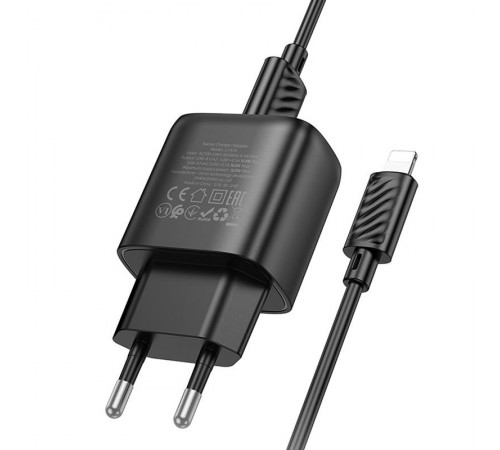 МЗП Hoco C141A Smart 2.1A (2USB-A) + кабель USB to Lightning Black МЗП Hoco C141A Smart 2.1A (2USB-A) + кабель USB to Lightning Black