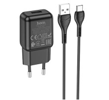МЗП Hoco C96A (1USB/2.1A) + кабель USB to Type-C