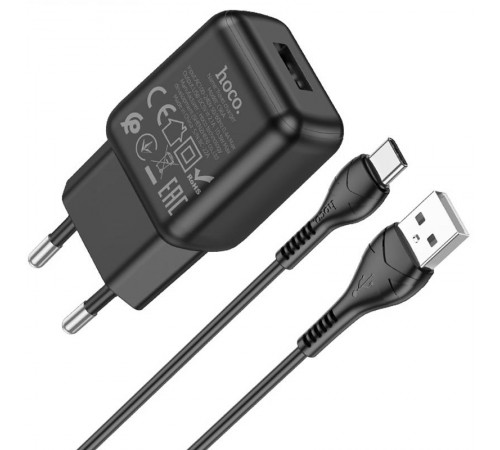 МЗП Hoco C96A (1USB/2.1A) + кабель USB to Type-C МЗП Hoco C96A (1USB/2.1A) + кабель USB to Type-C