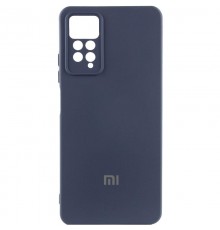Чохол Silicone Cover Lakshmi Full Camera (AAA) with Logo для Xiaomi Redmi Note 11 (Global) / Note 11 Темно-синій / Midnight blue