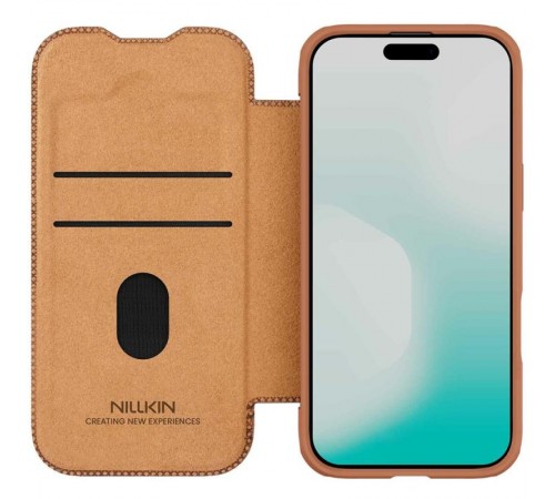 Шкіряний чохол-книжка Nillkin Qin Pro Camshield для Apple iPhone 17 Air (6.5") Brown