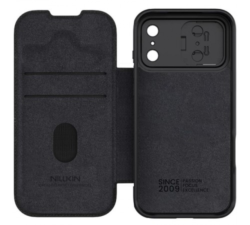Шкіряний чохол-книжка Nillkin Qin Pro Camshield для Apple iPhone 17 Pro (6.3") Black