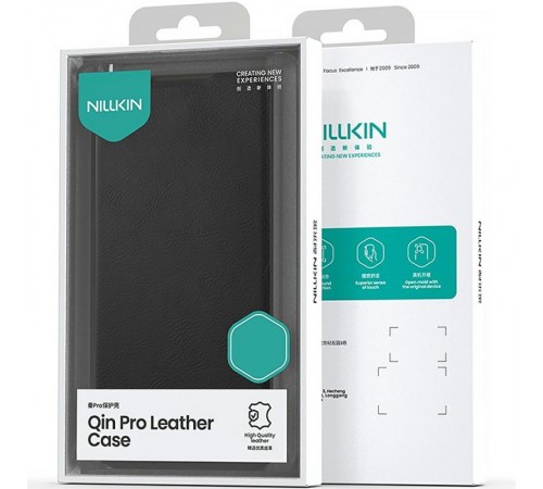 Шкіряний чохол-книжка Nillkin Qin Pro Camshield для Apple iPhone 17 Pro Max (6.9") Black