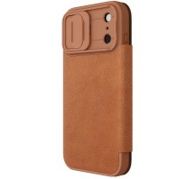 Шкіряний чохол-книжка Nillkin Qin Pro Camshield для Apple iPhone 17 Pro Max (6.9") Brown