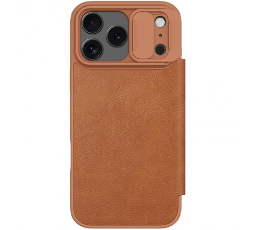 Шкіряний чохол-книжка Nillkin Qin Pro Camshield для Apple iPhone 17 Pro Max (6.9") Brown