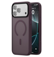 TPU+PC чохол Blueo Skin Friendly Frosted with Magnetic Fit для Apple iPhone 17 Pro Max / 18 Pro Max Бордовий / Deep Cherry