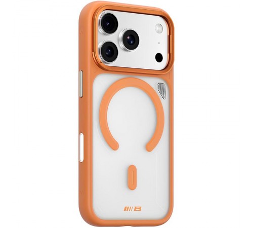 TPU+PC чохол Blueo Frosted Heat Dissipation Stand with MagSafe для Apple iPhone 17 Pro (6.3") Помаранчевий