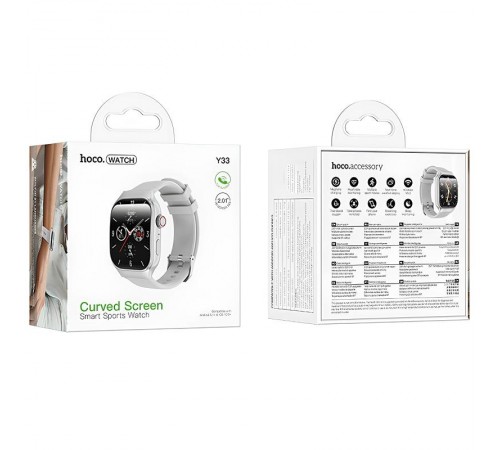 Смарт-годинник Hoco Smart Watch Y33 Smart sports watch (call version) Silver Смарт-годинник Hoco Smart Watch Y33 Smart sports watch (call version) Silver