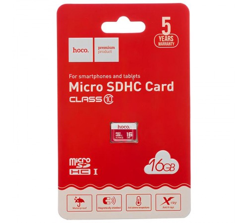Карта пам'яті Hoco microSDHC Class 10 - 16GB (без адаптера) Карта пам'яті Hoco microSDHC Class 10 - 16GB (без адаптера)