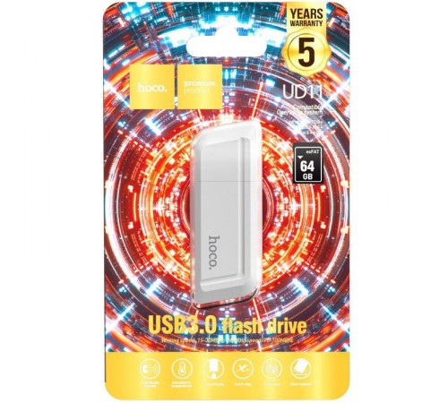 Флеш-накопичувач Hoco UD11 USB3.0 - 64GB White Флеш-накопичувач Hoco UD11 USB3.0 - 64GB White