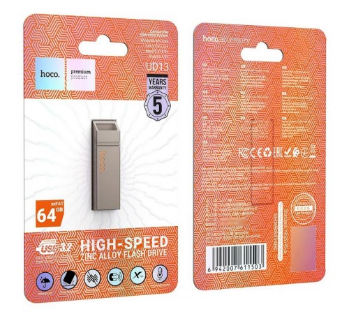 Флеш-накопичувач Hoco UD13 USB3.2 - 64GB Gray Флеш-накопичувач Hoco UD13 USB3.2 - 64GB Gray