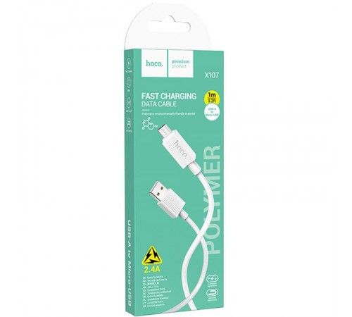 Дата кабель Hoco X107 USB to MicroUSB 2.4A (1m)