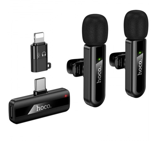 Петличний бездротовий мікрофон Hoco L20A Mini Voice (Lightning/Type-C) 60 mAh Петличний бездротовий мікрофон Hoco L20A Mini Voice (Lightning/Type-C) 60 mAh