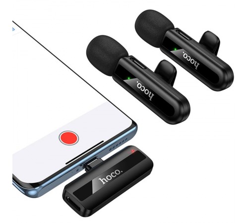 Петличний бездротовий мікрофон Hoco L20A Mini Voice (Lightning/Type-C) 60 mAh Петличний бездротовий мікрофон Hoco L20A Mini Voice (Lightning/Type-C) 60 mAh