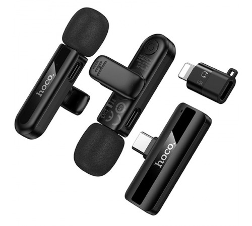 Петличний бездротовий мікрофон Hoco L20A Mini Voice (Lightning/Type-C) 60 mAh Петличний бездротовий мікрофон Hoco L20A Mini Voice (Lightning/Type-C) 60 mAh