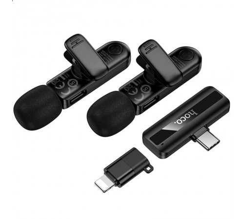 Петличний бездротовий мікрофон Hoco L20A Mini Voice (Lightning/Type-C) 60 mAh Петличний бездротовий мікрофон Hoco L20A Mini Voice (Lightning/Type-C) 60 mAh