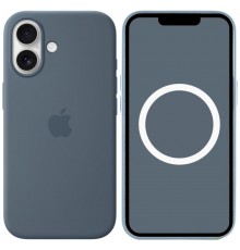 Чохол Silicone case (AAA) with Magsafe and Animation для Apple iPhone 17 (6.3") Anchor Blue