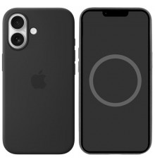 Чохол Silicone case (AAA) with Magsafe and Animation для Apple iPhone 17 (6.3") Black