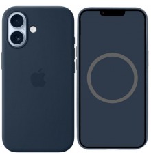 Чохол Silicone case (AAA) with Magsafe and Animation для Apple iPhone 17 (6.3") Midnight