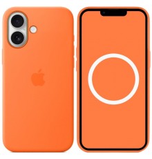 Чохол Silicone case (AAA) with Magsafe and Animation для Apple iPhone 17 (6.3") Orange