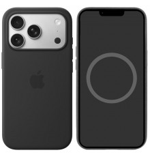 Чохол Silicone case (AAA) with Magsafe and Animation для Apple iPhone 17 Pro (6.3") Black