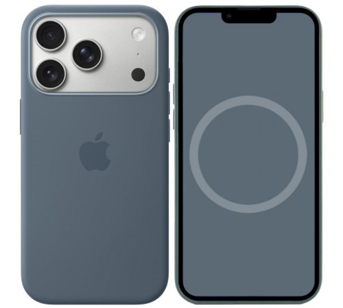 Чохол Silicone case (AAA) with Magsafe and Animation для Apple iPhone 17 Pro Max (6.9") Anchor Blue