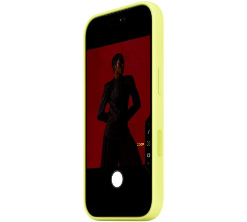 Чохол Silicone case (AAA) with Magsafe and Animation для Apple iPhone 17 Pro Max (6.9") Neon Yellow